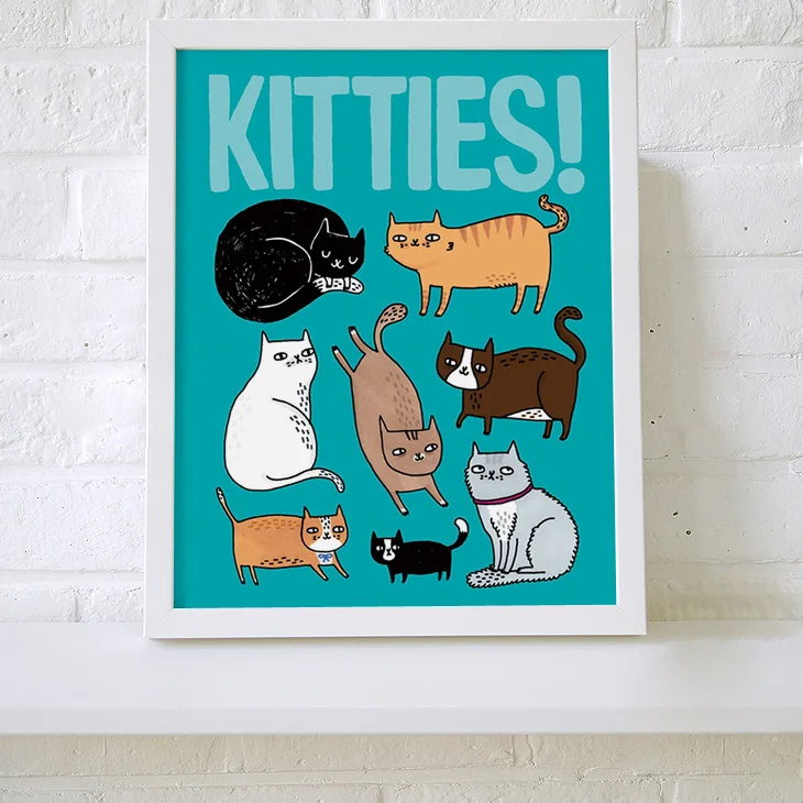 Kawaii Animal Kitties Poster Print Modern Nordic Cartoon Nursery Wall Art Picture Kids Baby Room Decor Canvas Painting No Frame
Kawaii Animal Kitties Poster Print Modern Nordic Cartoon Nursery Wall Art Picture Kids Baby Room Decor Canvas Painting No Frame