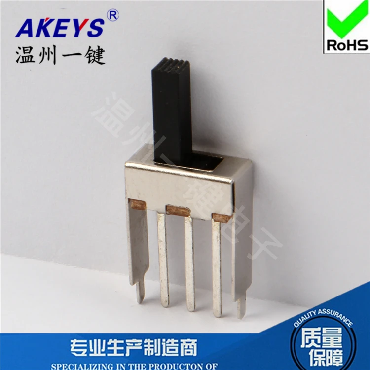 

10 Pcs SS-12F24 (1P2T) handle height 4MM and 10MM 2-speed toggle switch 2 fixed foot three-legged vertical