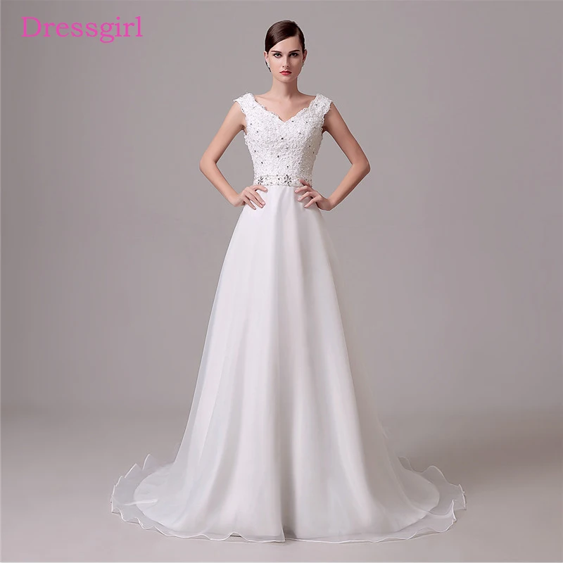 Plus Size Vestido De Noiva Beach Wedding Dresses A-line V-neck Cap Sleeves Lace Beaded Backless Wedding Gown Bridal Dresses
Plus Size Vestido De Noiva Beach Wedding Dresses A-line V-neck Cap Sleeves Lace Beaded Backless Wedding Gown Bridal Dresses