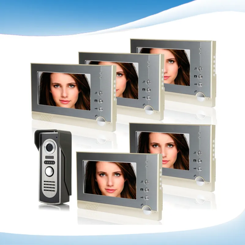 Best Selling 7 inch Screen Display Outdoor Video Door Intercom System Kit Magnetic Lock One to Five Video Doorphone Device D241b
Best Selling 7 inch Screen Display Outdoor Video Door Intercom System Kit Magnetic Lock One to Five Video Doorphone Device D241b