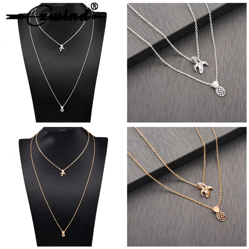 Cxwind Multilayer Pineapple Banana Pendants Necklaces For Women Charm Fruit Animal Choker Necklace Statement Party Jewelry Gift
Cxwind Multilayer Pineapple Banana Pendants Necklaces For Women Charm Fruit Animal Choker Necklace Statement Party Jewelry Gift