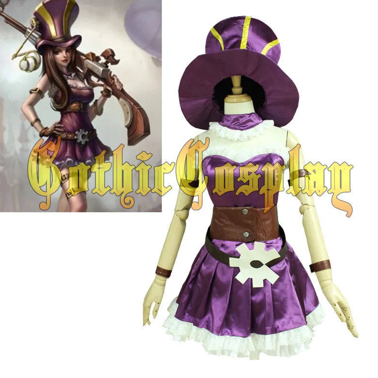 League LoL Champions Caitlyn Cosplay Costumes Fancy Lolita Dress Costume with gloves
League LoL Champions Caitlyn Cosplay Costumes Fancy Lolita Dress Costume with gloves