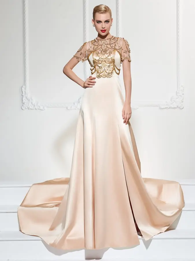 Formal Muslim Evening Dresses 2019 A-line V-neck Beaded Crystals Elegant Dubai Saudi Arabic Long Evening Gown Prom Dress
Formal Muslim Evening Dresses 2019 A-line V-neck Beaded Crystals Elegant Dubai Saudi Arabic Long Evening Gown Prom Dress