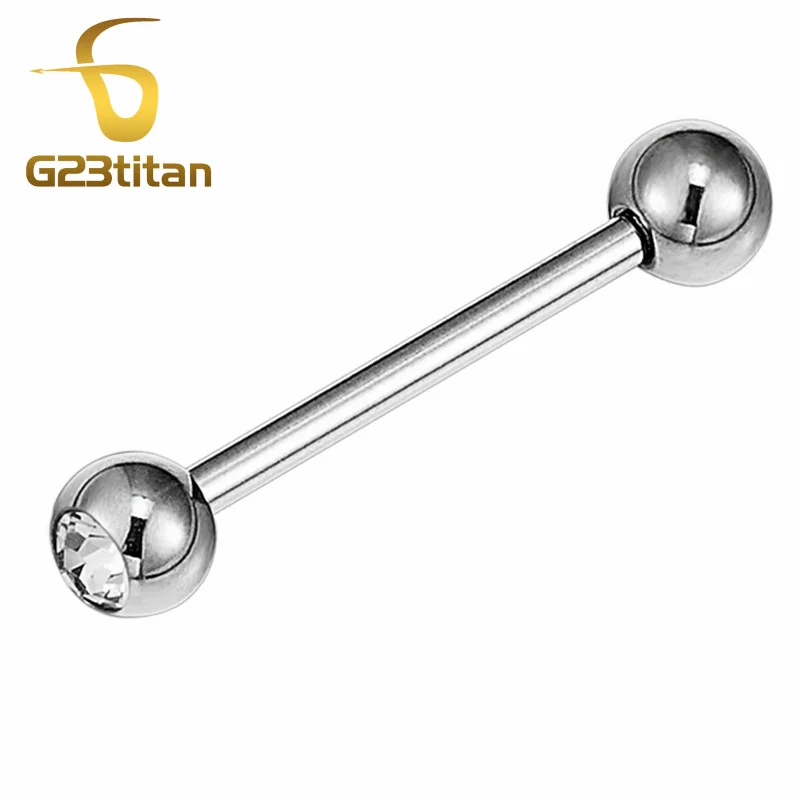 G23titan 100% G23 Titanium Cryatl Barbells 16G Barbell Ear Cartilage Tongue Piercing Jewelry Body Jewelry
G23titan 100% G23 Titanium Cryatl Barbells 16G Barbell Ear Cartilage Tongue Piercing Jewelry Body Jewelry