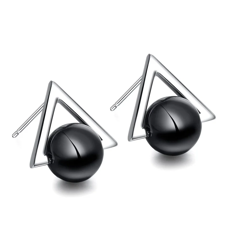 Wholesale 925 sterling silver fashion Triangle black rhinestone ladies'stud earrings jewelry women wedding gift drop shipping
Wholesale 925 sterling silver fashion Triangle black rhinestone ladies'stud earrings jewelry women wedding gift drop shipping