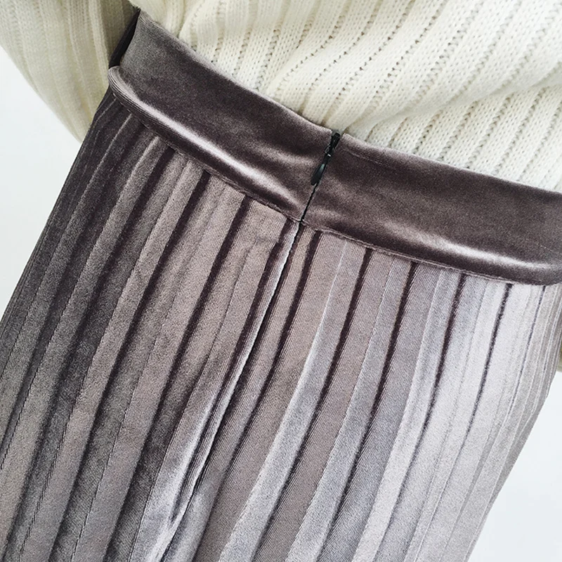 Qiukichonson Long Skirt Pleuche Vintage Skirts Womens 2018 Autumn Winter Solid Korean Pleated Skirt Sashes Zip High Waist Skirt
Qiukichonson Long Skirt Pleuche Vintage Skirts Womens 2018 Autumn Winter Solid Korean Pleated Skirt Sashes Zip High Waist Skirt