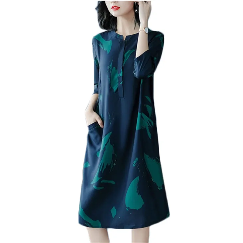 New Spring Dress Women's Korean Temperament Fashion Short sleeve Dresses Plus size Women's Long Printing Bottom Dresses 3XL F001
New Spring Dress Women's Korean Temperament Fashion Short sleeve Dresses Plus size Women's Long Printing Bottom Dresses 3XL F001
