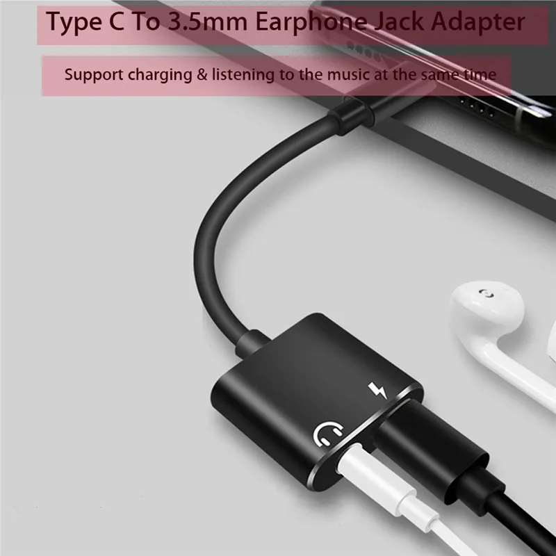 Адаптер для наушников с разъемом USB Type C на 3 5 мм huawei P30 P20 Mate 30 20 10 Honor magic 2 Aux аудио