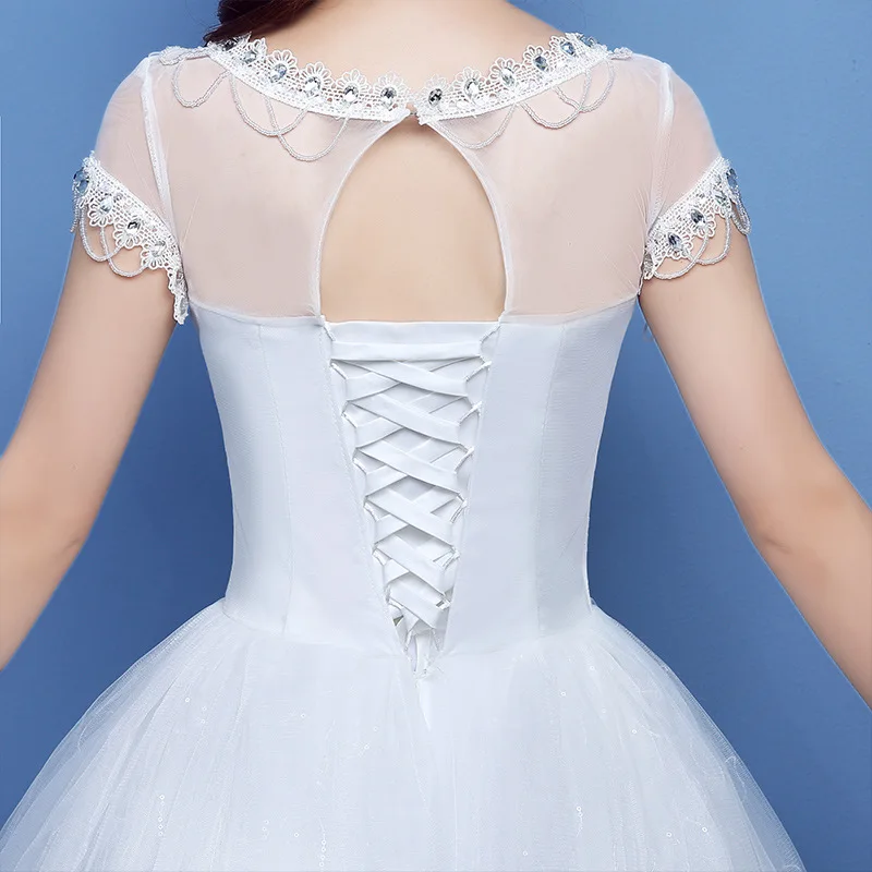 Wedding Gown 2019 Bridal Dress Ball Gown Simple Illusion Lace Tulle Sweetheart Short Sleeve Floor Length White Plus Size
Wedding Gown 2019 Bridal Dress Ball Gown Simple Illusion Lace Tulle Sweetheart Short Sleeve Floor Length White Plus Size
