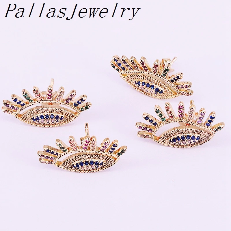 8Pairs Fashion jewelry gold color rainbow multi color cz Zirconia paved Eye Shape Stud Earring For Women Lady
8Pairs Fashion jewelry gold color rainbow multi color cz Zirconia paved Eye Shape Stud Earring For Women Lady