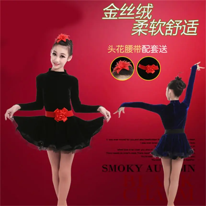 Autumn and winter gold velvet dance long - sleeved practice uniforms children 's Latin dance performance competition service
Autumn and winter gold velvet dance long - sleeved practice uniforms children 's Latin dance performance competition service