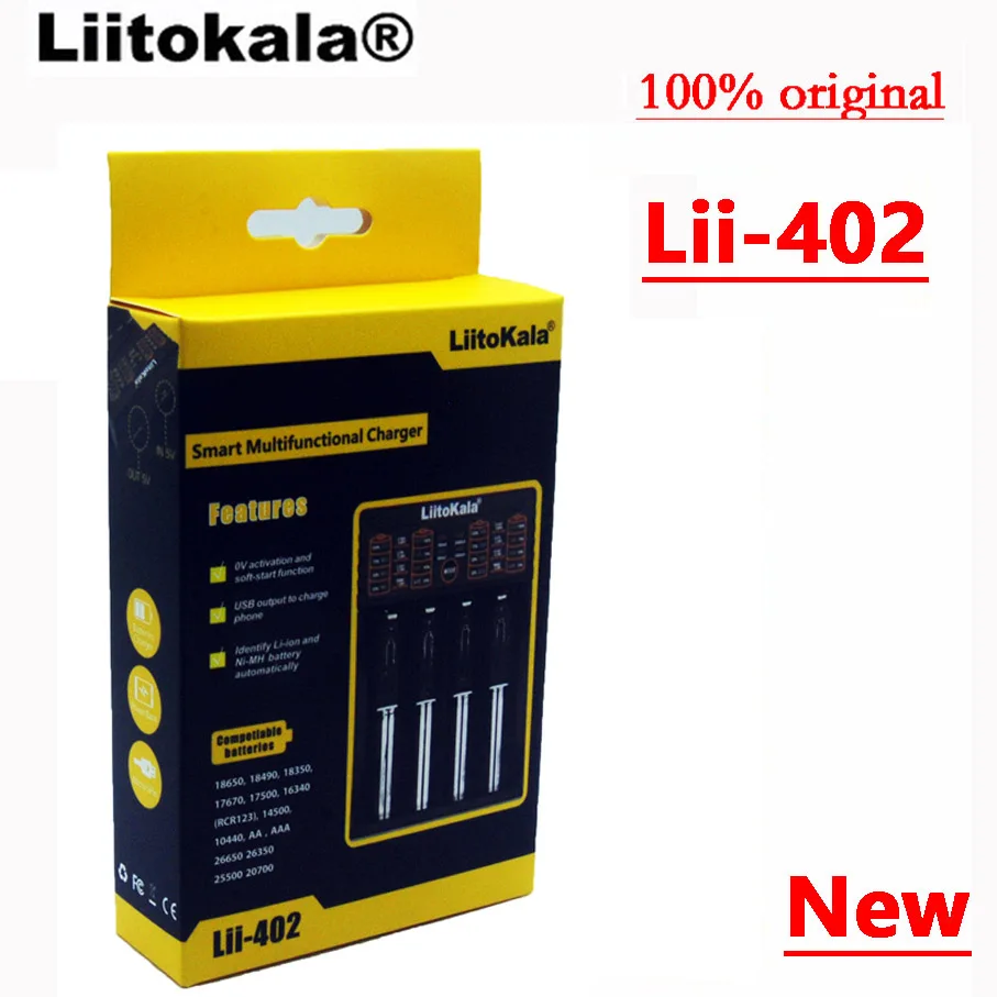 

LiitoKala Lii-402/ lii-202 18650 battery charger 1.2V 3.7V 3.2V 3.85V AA/AAA 26650 10440 14500 16340 18350 battery smart charger