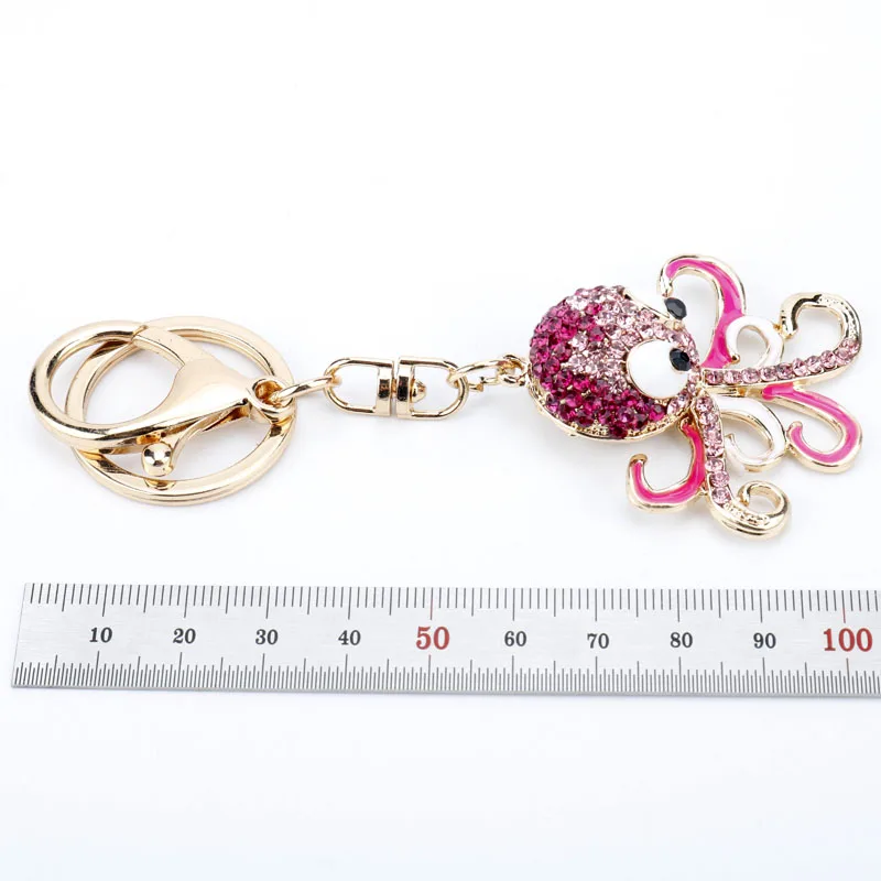 Creative Octopus Key Chain Rhinestone Alloy Keychain Accessories Pendant Key Ring Charms Keychains for Ladies
Creative Octopus Key Chain Rhinestone Alloy Keychain Accessories Pendant Key Ring Charms Keychains for Ladies