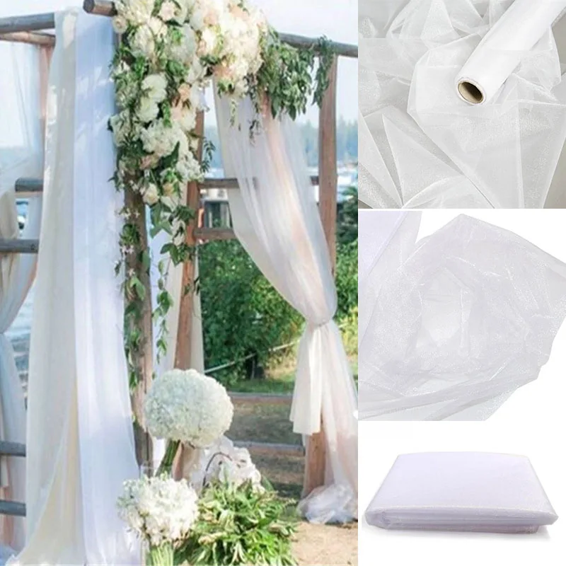 48cm x 10m Mariage Yarn Tulle Roll Sheer Crystal Organza Fabric DIY Girls Tutu Skirt for Wedding Birthday Party Decor Supplies
48cm x 10m Mariage Yarn Tulle Roll Sheer Crystal Organza Fabric DIY Girls Tutu Skirt for Wedding Birthday Party Decor Supplies
