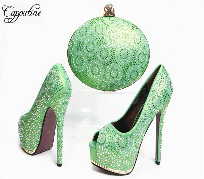 Capputine European Style Rhinestone Thin Heels Shoes And Bag Set Italy Super High Heels Shoes And Bag Set For Wedding Party G44
Capputine European Style Rhinestone Thin Heels Shoes And Bag Set Italy Super High Heels Shoes And Bag Set For Wedding Party G44