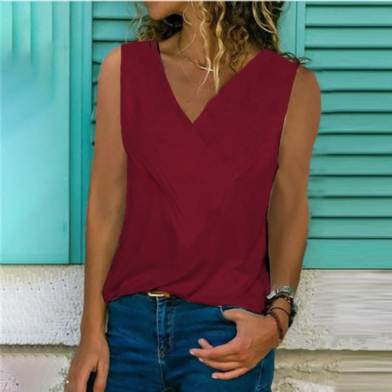 5XL Plus Size Loose Casual Blouse Women Solid Sleeveless V-Neck Summer Shirt New Streetwear Tops Fashion All-Match Blusas Female
5XL Plus Size Loose Casual Blouse Women Solid Sleeveless V-Neck Summer Shirt New Streetwear Tops Fashion All-Match Blusas Female