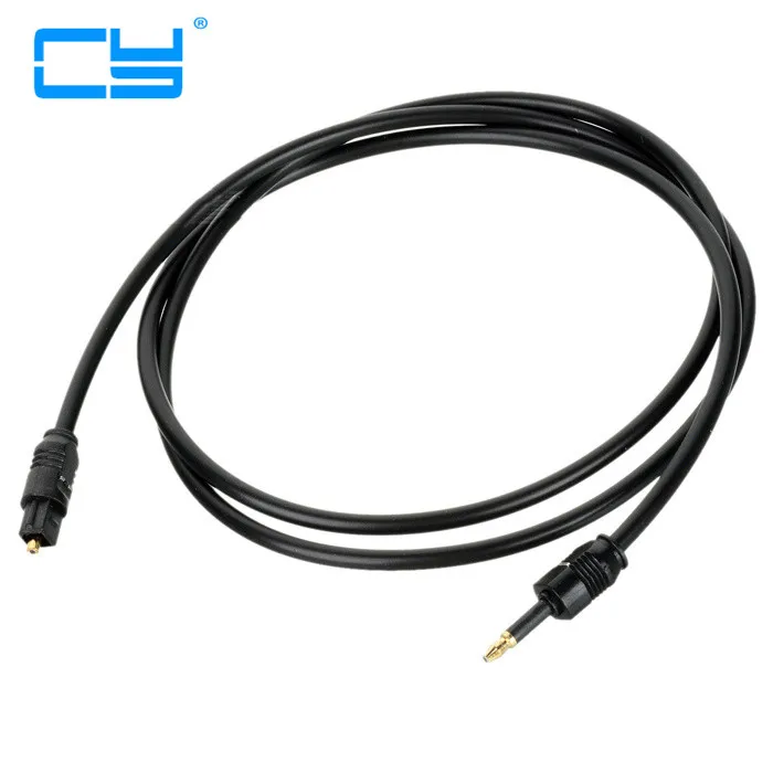 

1m 1.5m 1.8m 2m 3m 3ft 5ft 6ft 7ft 10ft Toshiba Digital Optical Audio Toslink to 3.5mm Mini Toslink Cable Gold connector adapter