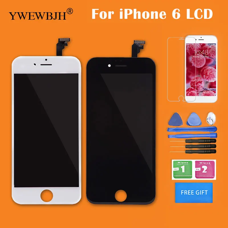 Сенсорный ЖК экран YWEWBJH AAA для iPhone 6 дисплей в сборе замена дигитайзер стекло без