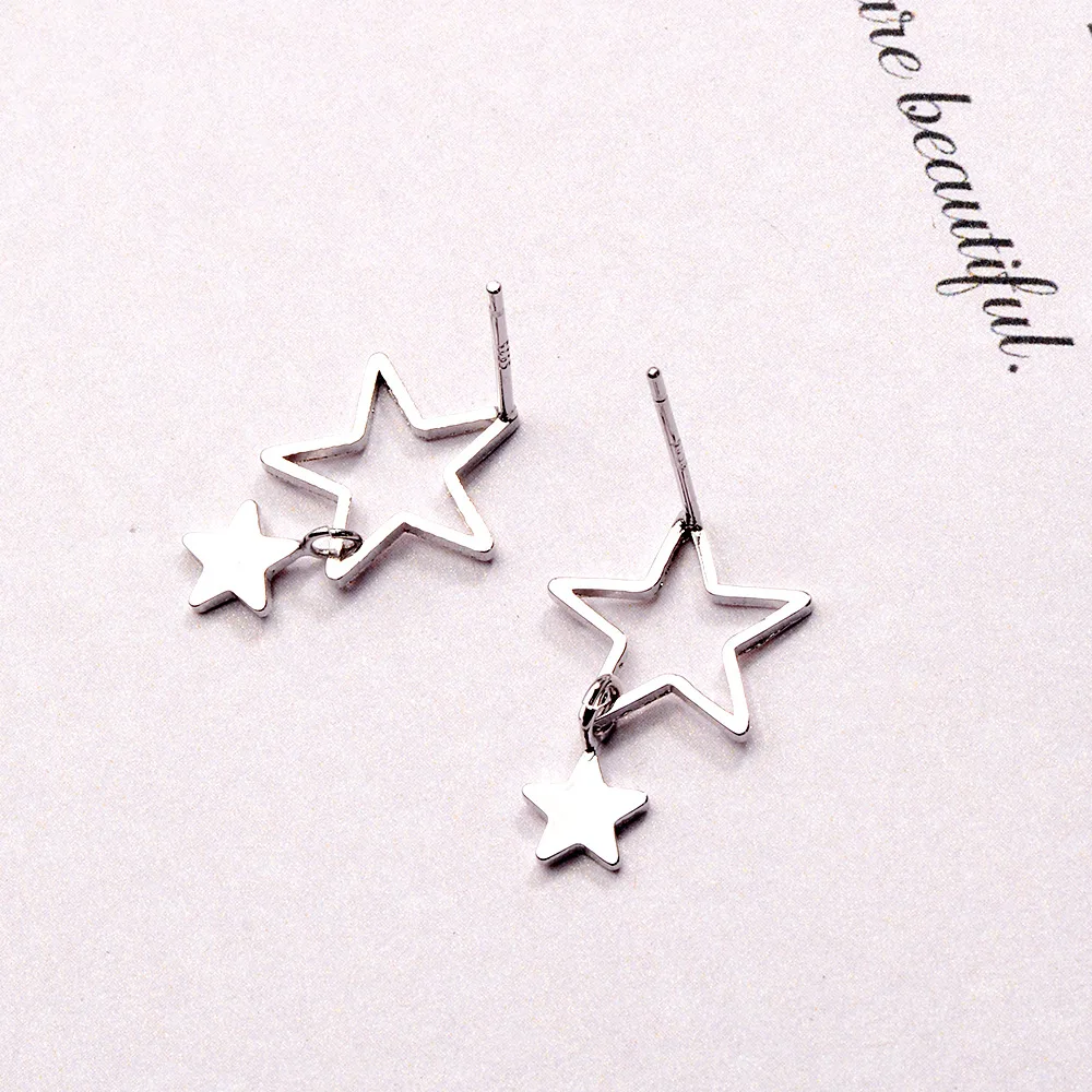 FENGLI Silver Star Elegant Stud Earring Korean Fashion Women Earrings Double Star Piercing Girl oorbellen
FENGLI Silver Star Elegant Stud Earring Korean Fashion Women Earrings Double Star Piercing Girl oorbellen