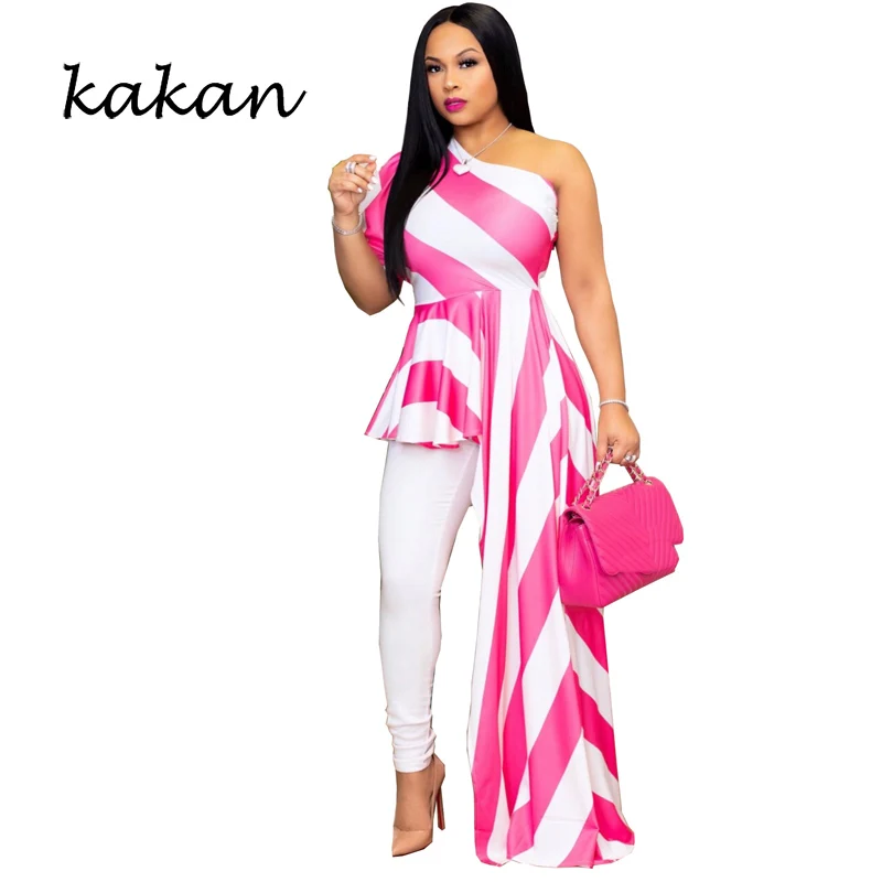Kakan summer new women's stitching print dress striped shoulder nightclub irregular dress S-3XL
Kakan summer new women's stitching print dress striped shoulder nightclub irregular dress S-3XL