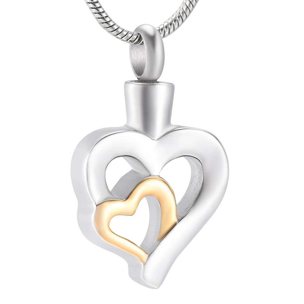 XWJ9996 Cute Hollow Design Gold Heart to Heart Stainless Steel Memoril Urn Cremation Pendant Keepsake for Human/Animal
XWJ9996 Cute Hollow Design Gold Heart to Heart Stainless Steel Memoril Urn Cremation Pendant Keepsake for Human/Animal