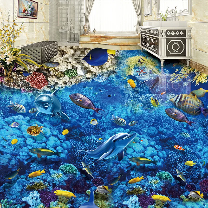 HD Underwater World Dolphin Photo Wallpaper Custom 3D Floor Tiles Mural PVC Waterproof Self-Adhesive Bedroom 3D Floor Wall Paper
HD Underwater World Dolphin Photo Wallpaper Custom 3D Floor Tiles Mural PVC Waterproof Self-Adhesive Bedroom 3D Floor Wall Paper