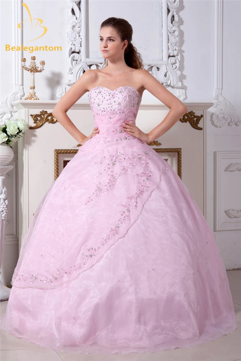 Bealegantom 2019 Pink Sweetheart Ball Gown Quinceanera Dresses Beaded Sweet 16 Dresses Vestidos De 15 Anos QA1048
Bealegantom 2019 Pink Sweetheart Ball Gown Quinceanera Dresses Beaded Sweet 16 Dresses Vestidos De 15 Anos QA1048
