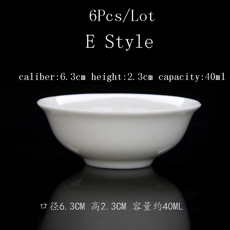 6Pcs/Lot Pure White Porcelain Tea Set White Ceramic Porcelain Teacup Master Cups Puer Kung Fu Tea Cup Teaware Accessories Gifts
6Pcs/Lot Pure White Porcelain Tea Set White Ceramic Porcelain Teacup Master Cups Puer Kung Fu Tea Cup Teaware Accessories Gifts