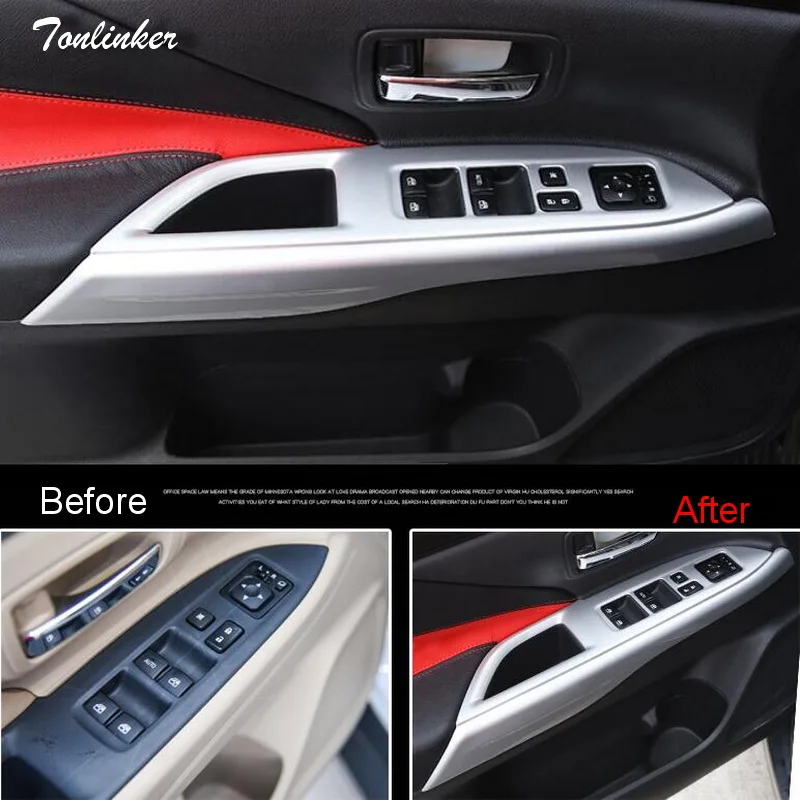 Tonlinker New style Cover stickers For Mitsubishi Outlander 2016-18 Car Styling 4 PCS ABS Door windows lift button cover sticker
Tonlinker New style Cover stickers For Mitsubishi Outlander 2016-18 Car Styling 4 PCS ABS Door windows lift button cover sticker