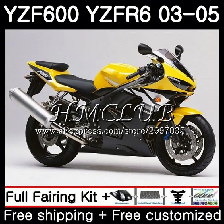 Yellow black Body For YAMAHA YZF-R6 03 04 05 YZF600 YZF R6 2003 2004 2005 14HC.17 YZF 600 R 6 YZF-600 YZFR6 03 04 05 Fairing Kit
Yellow black Body For YAMAHA YZF-R6 03 04 05 YZF600 YZF R6 2003 2004 2005 14HC.17 YZF 600 R 6 YZF-600 YZFR6 03 04 05 Fairing Kit