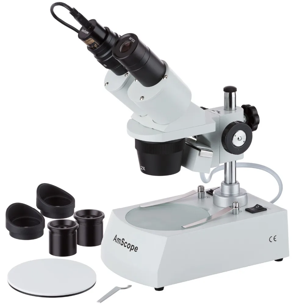 Микроскоп AmScope 20X-40X-80X, стерео, два светильник, с USB-камерой SE306R-PZ-E
Микроскоп AmScope 20X-40X-80X, стерео, два светильник, с USB-камерой SE306R-PZ-E