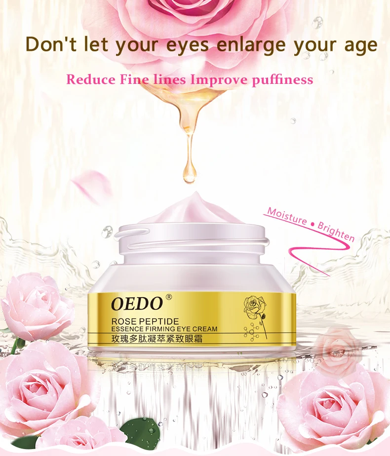 OEDO Rose Peptide Anti-Puffiness Dark Circle Remover Anti-Aging Ageless Eye Wrinkle Cream Repair Firming Eye Creams Skin Care
OEDO Rose Peptide Anti-Puffiness Dark Circle Remover Anti-Aging Ageless Eye Wrinkle Cream Repair Firming Eye Creams Skin Care