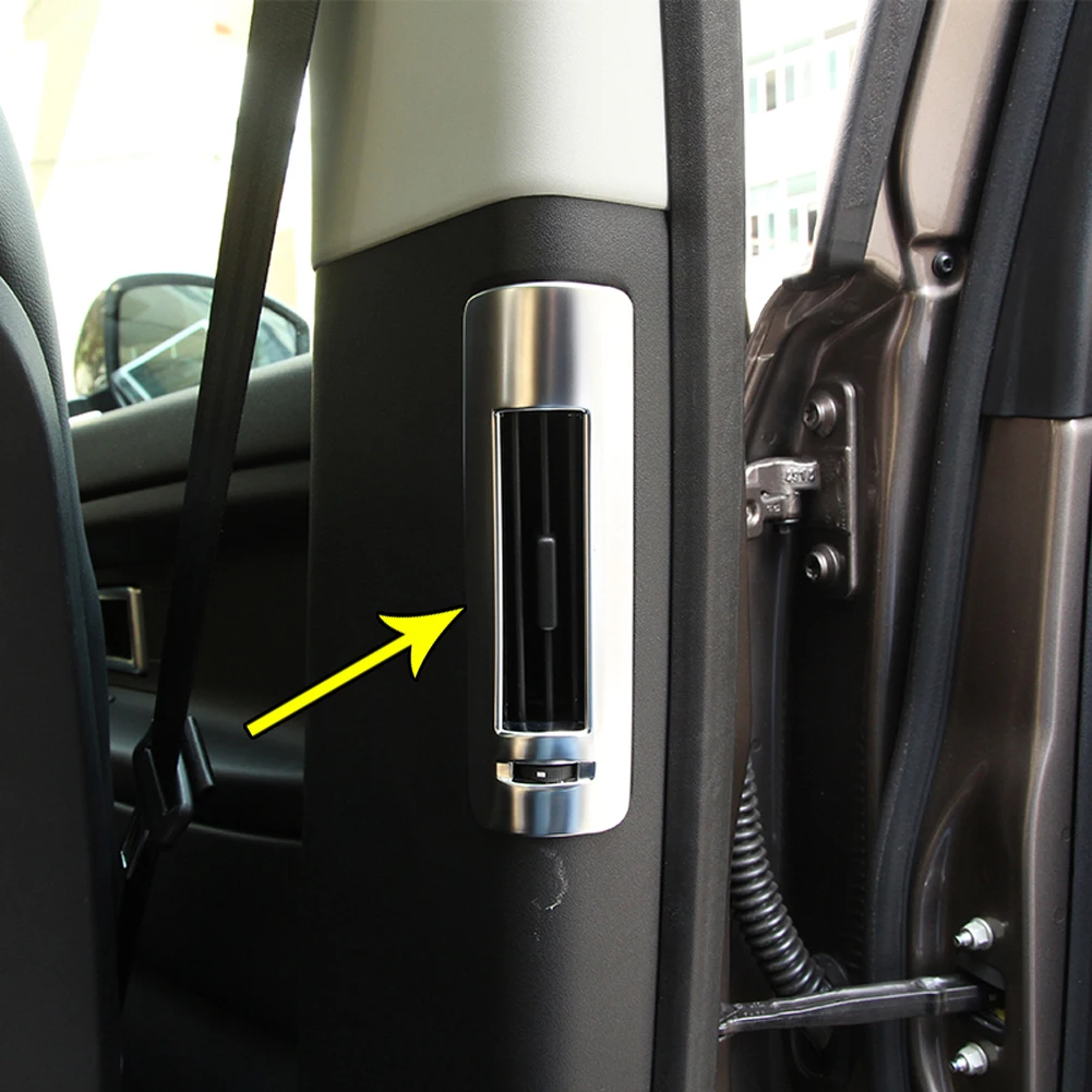 2PCS Chrome Car Accessories B Pillar AC Air Conditioning Outlet Vent Cover Trim Sticker for Land Rover Discovery Sport 2015-2018
2PCS Chrome Car Accessories B Pillar AC Air Conditioning Outlet Vent Cover Trim Sticker for Land Rover Discovery Sport 2015-2018