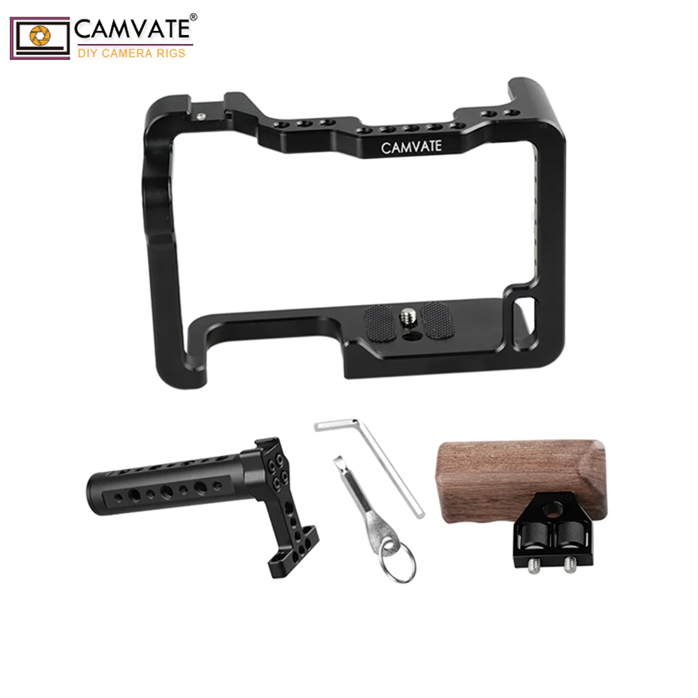 CAMVATE Camera Full Cage Rig With Top Cheese / Left-side Wooden Handle & Shoe Mount Especially For DSLR Cameras Panasonic GH5
CAMVATE Camera Full Cage Rig With Top Cheese / Left-side Wooden Handle & Shoe Mount Especially For DSLR Cameras Panasonic GH5