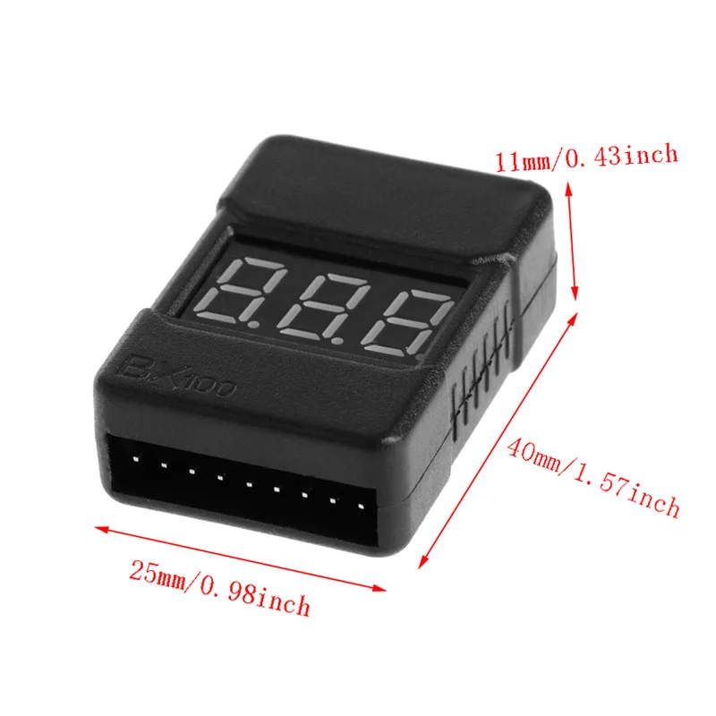 1 шт. BX100 1-8S Lipo батарея низкого напряжения мощность дисплей тестер Зуммер сигнал