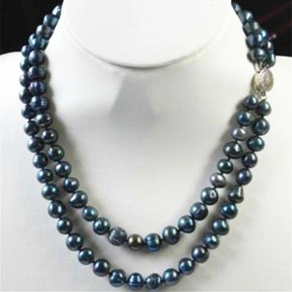 Natural freshwater cultured black pearl diy necklace for women approx round beads 9-9.5mm diy 2rows chain jewelry 17-18'' MY5205
Natural freshwater cultured black pearl diy necklace for women approx round beads 9-9.5mm diy 2rows chain jewelry 17-18'' MY5205