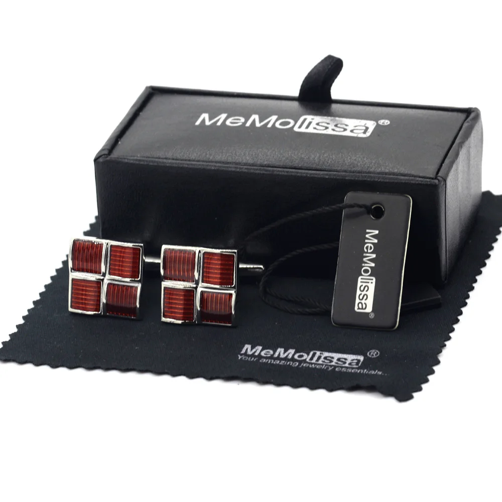 MeMolissa Display Box Trendy Red Cufflinks 4 Square Design High-grade Men's Business Cufflinks Gemelos Free Tag & Wipe Cloth
MeMolissa Display Box Trendy Red Cufflinks 4 Square Design High-grade Men's Business Cufflinks Gemelos Free Tag & Wipe Cloth