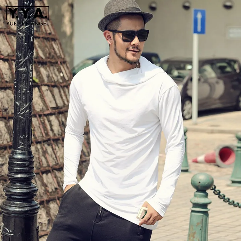 Mens Long Sleeve T-shirt Hoody Slim Fit Fashion Turtleneck Pullover T-shirt Irregular Solid Color Tees Shirt Male Casual Tops
Mens Long Sleeve T-shirt Hoody Slim Fit Fashion Turtleneck Pullover T-shirt Irregular Solid Color Tees Shirt Male Casual Tops