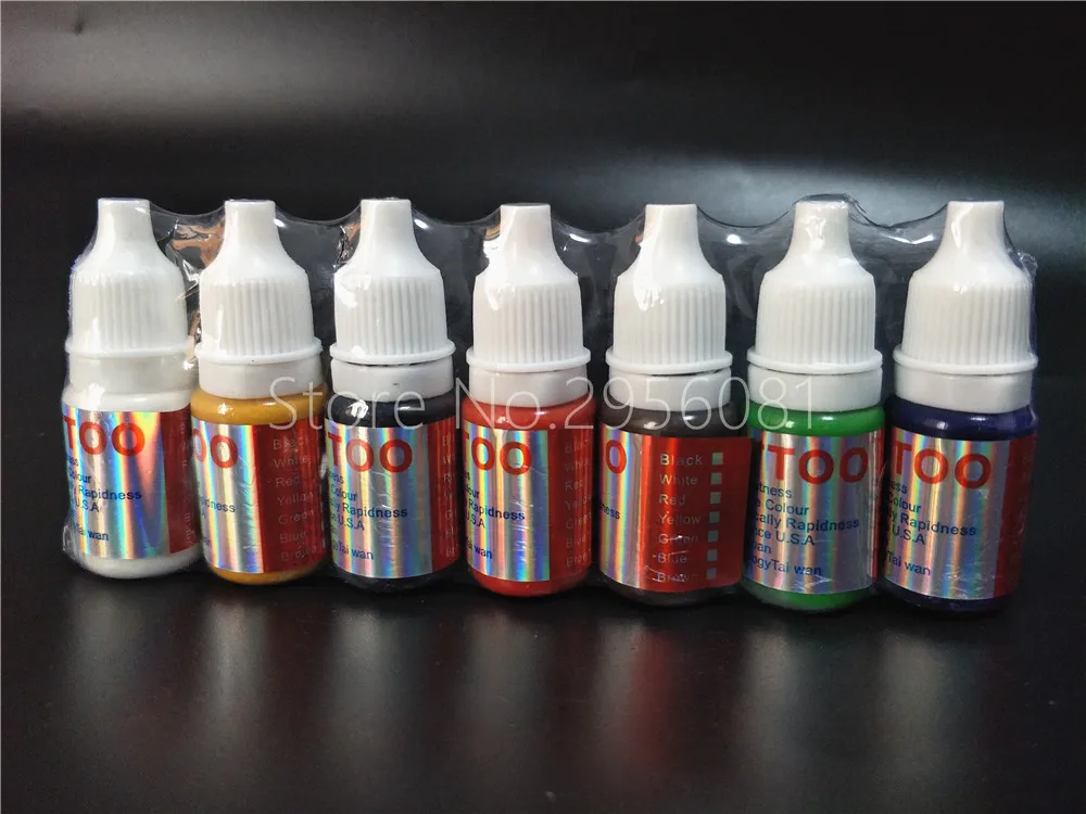 7pcs mix colors permanent makeup pigment tattoo ink 10ml/bottle paint set for body makeup tattooing
7pcs mix colors permanent makeup pigment tattoo ink 10ml/bottle paint set for body makeup tattooing
