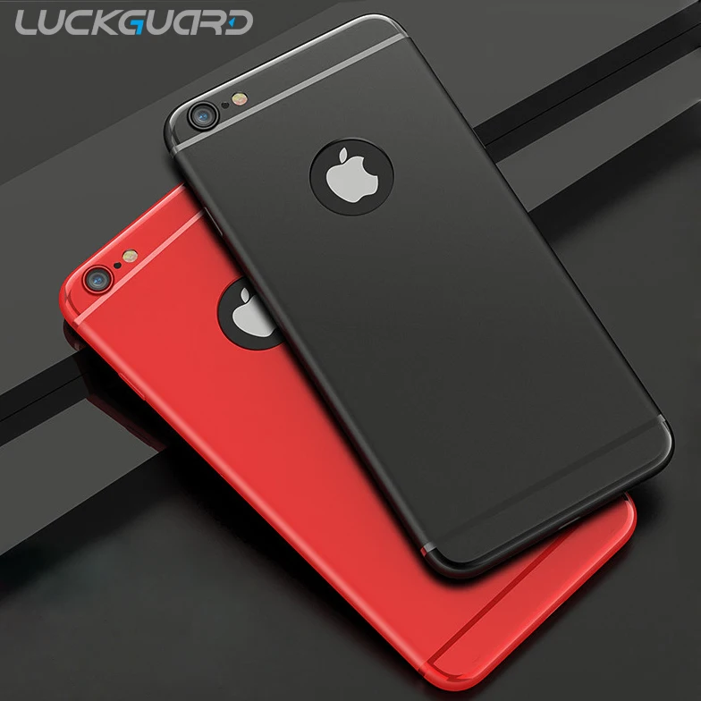 LuckGuard чехол для телефона iPhone 7 6 6s 8 X Plus противоударный сплошной цвет Мягкий ТПУ Xs Max
