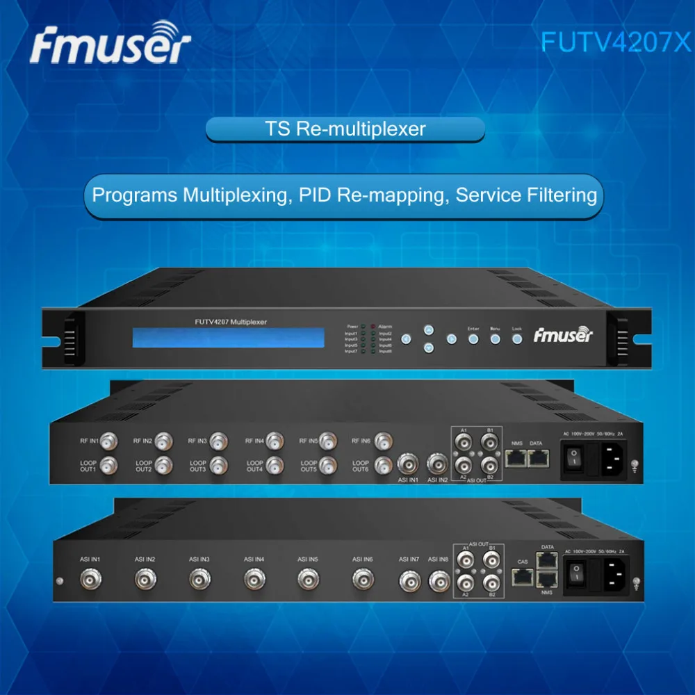 Мультиплексный тюнер FUTV4207X серия 6 IRD(2 ASI + с входом RF 8 In 2 IP 1: 1/1/2/1/2/2/2/8/2/2/8 |