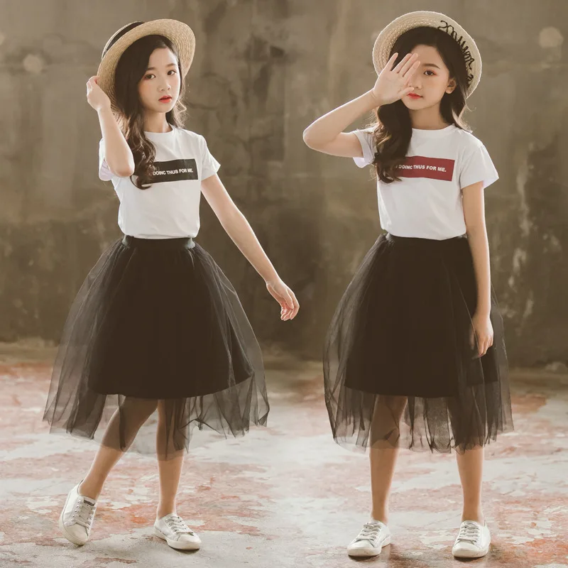 Clothing Set For Girls Summer Girls Suit Plaid Child Girl Clothing 6 8 12 Years Letter Shirt+Skirt 2 Pcs Teen Kids Clothes
Clothing Set For Girls Summer Girls Suit Plaid Child Girl Clothing 6 8 12 Years Letter Shirt+Skirt 2 Pcs Teen Kids Clothes