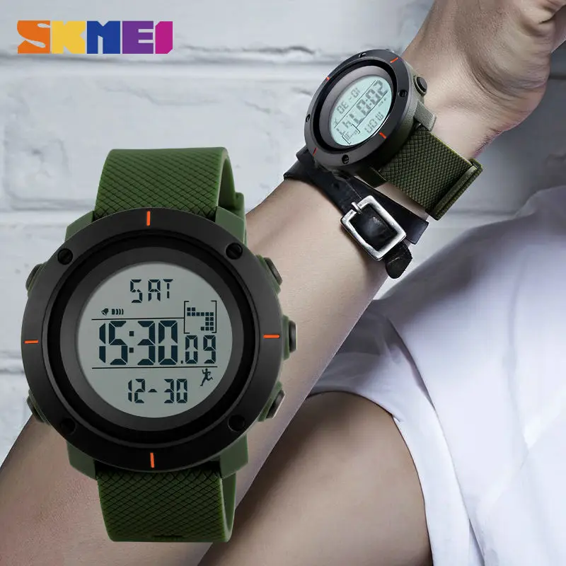SKMEI Relogio Masculino мужские часы спортивные шагомер калории цифровые наручные Chrono
