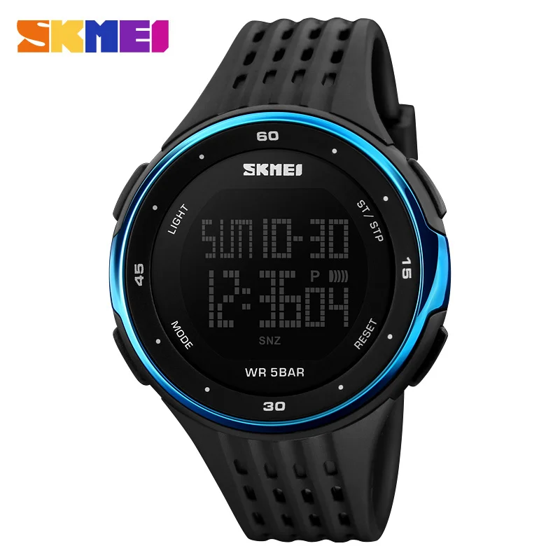 

SKMEI 1219 Men Sport Watch Chronograph Alarm Clock Digital Watches Relogio Masculino LED Display Waterproof Wristwatches