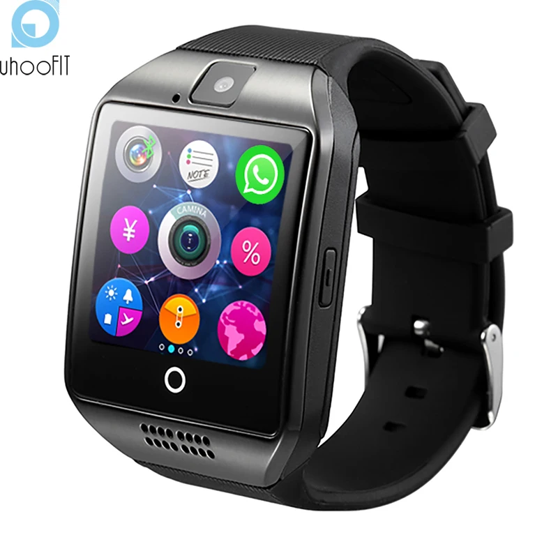 Bluetooth Smartwatch Спорт Шагомер трекер сна Смарт часы для Android с камера Поддержка WhatsApp SIM