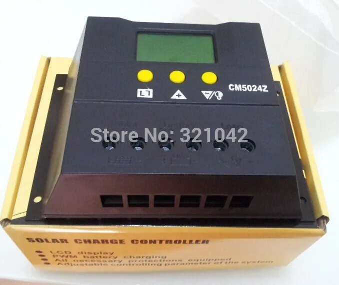 PWM CM5024Z 50A 12V/24VDC Solar Panel Battery Regulator 50A Solar Charger 600W/1200W
PWM CM5024Z 50A 12V/24VDC Solar Panel Battery Regulator 50A Solar Charger 600W/1200W