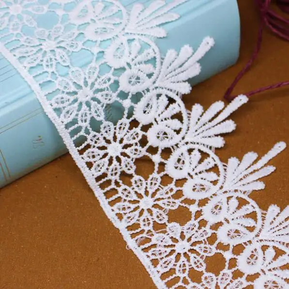 15yards Water Soluble Sewing Lace Trim For Bridal Dress Embroidered White Lace Ribbon Appliques DIY Sewing Garment Supplies
15yards Water Soluble Sewing Lace Trim For Bridal Dress Embroidered White Lace Ribbon Appliques DIY Sewing Garment Supplies