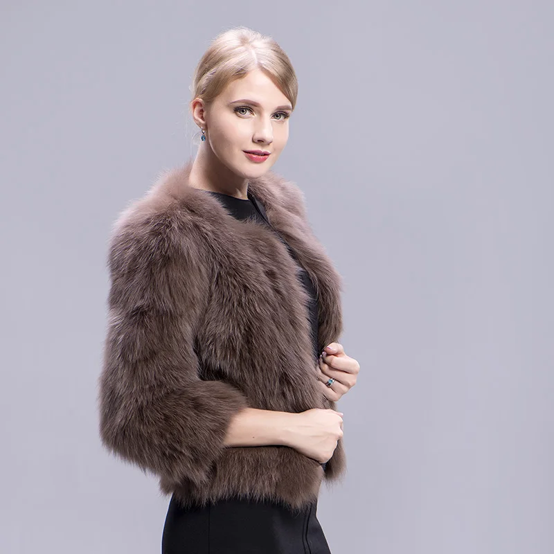 Ms.MinShu Fox Fur Coat Short Style 100% Genuine Fox Fur Outwear Long Sleeves Natural Fox Fur Jacket
Ms.MinShu Fox Fur Coat Short Style 100% Genuine Fox Fur Outwear Long Sleeves Natural Fox Fur Jacket