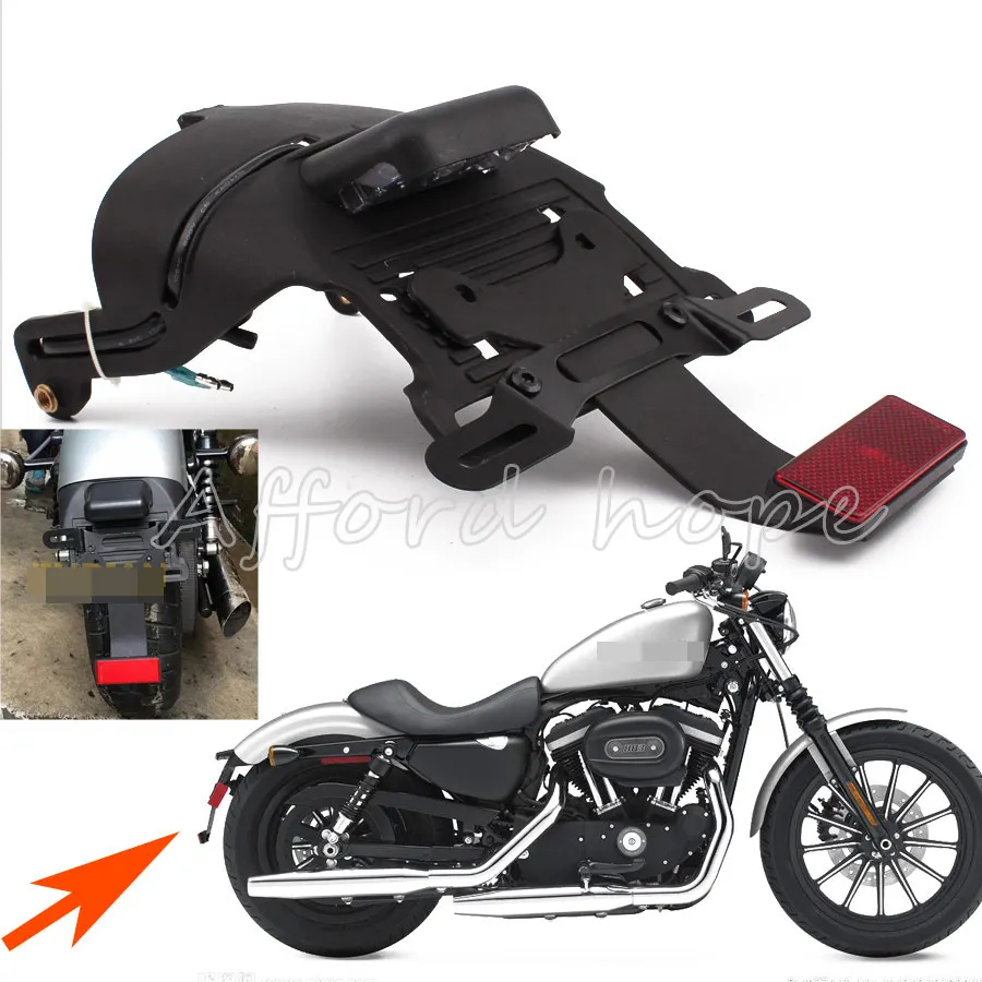 Для Harley Sportster XL 883 1200 48 04-14 черный 1 шт. мотоциклетный задний брызговик Крепление номерного знака фотосессия Красные линзы
Для Harley Sportster XL 883 1200 48 04-14 черный 1 шт. мотоциклетный задний брызговик Крепление номерного знака фотосессия Красные линзы