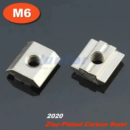 100pcs/lot M6 T Sliding Nut Block Slot 6 Zinc Plated Carbon Steel Aluminum Accessories For 2020 Aluminum Profile
100pcs/lot M6 T Sliding Nut Block Slot 6 Zinc Plated Carbon Steel Aluminum Accessories For 2020 Aluminum Profile